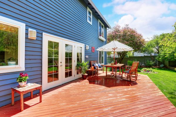 Blue Siding Installation in Blaine